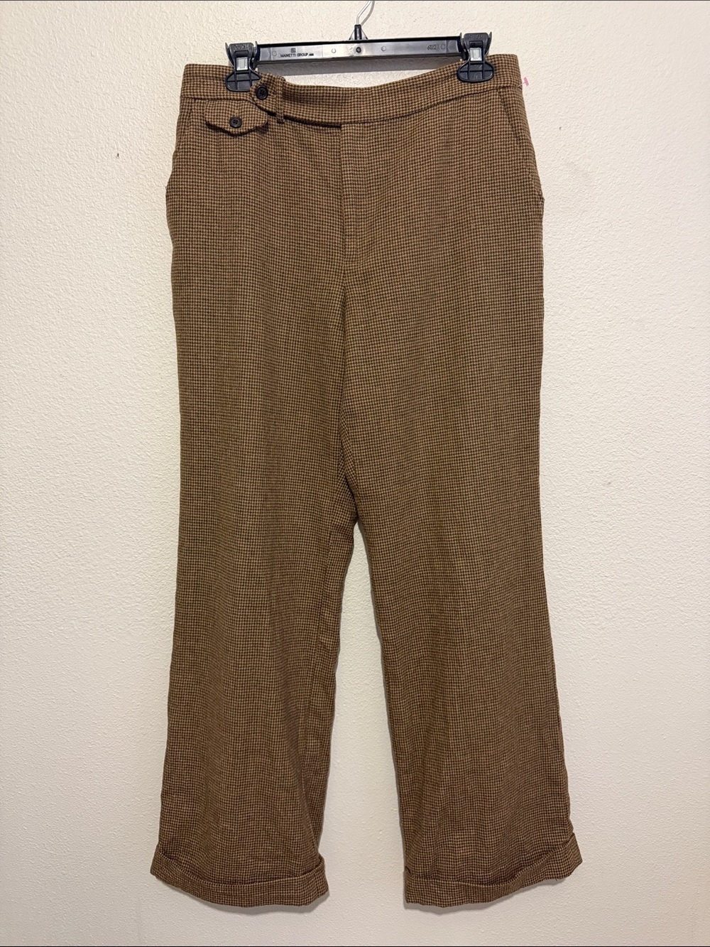Lauren Ralph Lauren Vintage Wool Brown Herringbone Dress Pants Classy Elegant